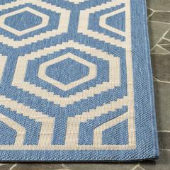 COURTYARD, BLUE / BEIGE, 4' X 5'-7", Area Rug, CY6902-243-4
