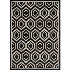 COURTYARD, BLACK / BEIGE, 4' X 5'-7", Area Rug, CY6902-266-4