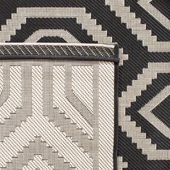 COURTYARD, BLACK / BEIGE, 5'-3" X 7'-7", Area Rug, CY6902-266-5