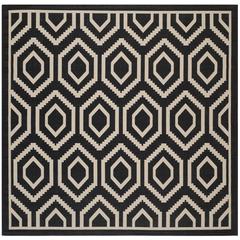 COURTYARD, BLACK / BEIGE, 7'-10" X 7'-10" Square, Area Rug, CY6902-266-8SQ