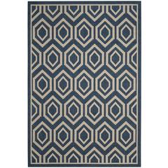 COURTYARD, NAVY / BEIGE, 6'-7" X 9'-6", Area Rug, CY6902-268-6