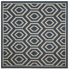 COURTYARD, NAVY / BEIGE, 7'-10" X 7'-10" Square, Area Rug, CY6902-268-8SQ