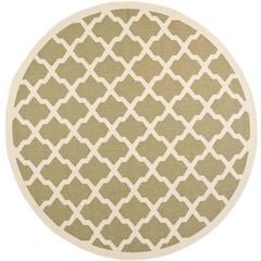 COURTYARD, GREEN / BEIGE, 7'-10" X 7'-10" Round, Area Rug, CY6903-244-8R