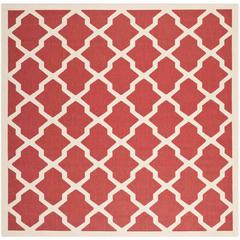 COURTYARD, RED / BONE, 4' X 4' Square, Area Rug, CY6903-248-4SQ