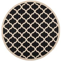 COURTYARD, BLACK / BEIGE, 4' X 4' Round, Area Rug, CY6903-266-4R
