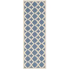 COURTYARD, BLUE / BEIGE, 2'-3" X 10', Area Rug, CY6913-243-210