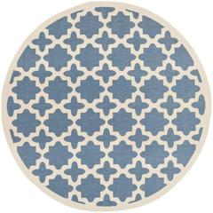 COURTYARD, BLUE / BEIGE, 5'-3" X 5'-3" Round, Area Rug, CY6913-243-5R