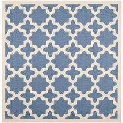 COURTYARD, BLUE / BEIGE, 4' X 4' Square, Area Rug, CY6913-243-4SQ