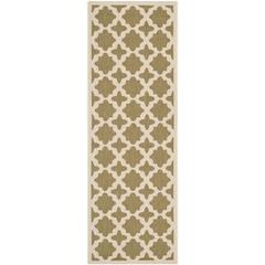 COURTYARD, GREEN / BEIGE, 2'-3" X 10', Area Rug, CY6913-244-210
