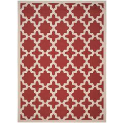 COURTYARD, RED / BONE, 8' X 11', Area Rug, CY6913-248-8
