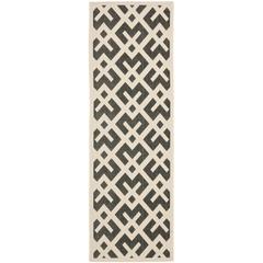 COURTYARD, BLACK / BEIGE, 2'-3" X 10', Area Rug, CY6915-216-210