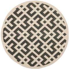 COURTYARD, BLACK / BEIGE, 4' X 4' Round, Area Rug, CY6915-216-4R
