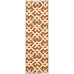 COURTYARD, TERRACOTTA / BONE, 2'-3" X 10', Area Rug, CY6915-231-210