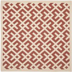 COURTYARD, RED / BONE, 4' X 4' Square, Area Rug, CY6915-238-4SQ