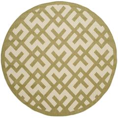 COURTYARD, BEIGE / GREEN, 5'-3" X 5'-3" Round, Area Rug, CY6915-244-5R
