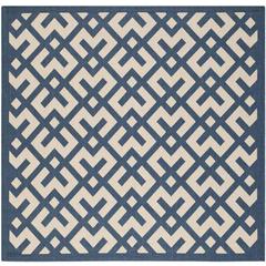 COURTYARD, NAVY / BEIGE, 6'-7" X 6'-7" Square, Area Rug, CY6915-268-7SQ