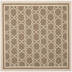 COURTYARD, BROWN / BONE, 6'-7" X 6'-7" Square, Area Rug, CY6916-242-7SQ