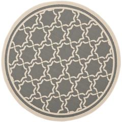 COURTYARD, ANTHRACITE / BEIGE, 5'-3" X 5'-3" Round, Area Rug, CY6916-246-5R