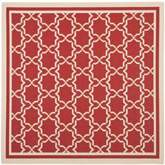 COURTYARD, RED / BONE, 6'-7" X 6'-7" Square, Area Rug, CY6916-248-7SQ