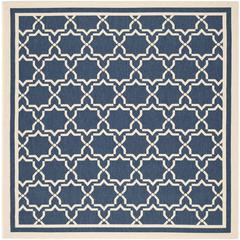 COURTYARD, NAVY / BEIGE, 6'-7" X 6'-7" Square, Area Rug, CY6916-268-7SQ
