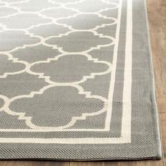 COURTYARD, ANTHRACITE / BEIGE, 8' X 11', Area Rug, CY6918-246-8