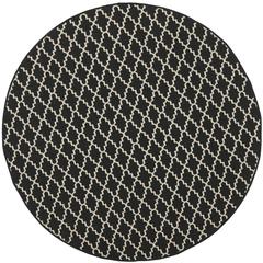 COURTYARD, BLACK / BEIGE, 5'-3" X 5'-3" Round, Area Rug, CY6919-226-5R