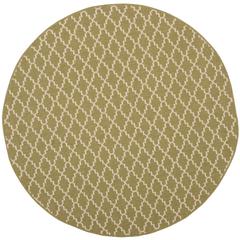COURTYARD, GREEN / BEIGE, 5'-3" X 5'-3" Round, Area Rug, CY6919-244-5R