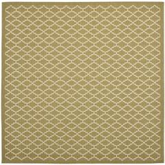 COURTYARD, GREEN / BEIGE, 6'-7" X 6'-7" Square, Area Rug, CY6919-244-7SQ