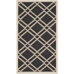 COURTYARD, BLACK / BEIGE, 2' X 3'-7", Area Rug, CY6923-266-2