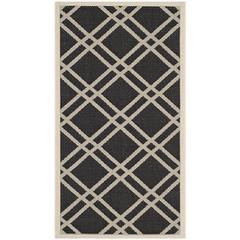COURTYARD, BLACK / BEIGE, 2'-7" X 5', Area Rug, CY6923-266-3