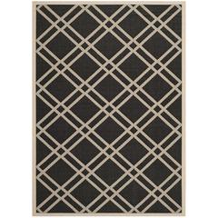 COURTYARD, BLACK / BEIGE, 4' X 5'-7", Area Rug, CY6923-266-4