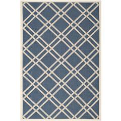 COURTYARD, NAVY / BEIGE, 5'-3" X 7'-7", Area Rug, CY6923-268-5