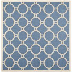 COURTYARD, BLUE / BEIGE, 7'-10" X 7'-10" Square, Area Rug, CY6924-243-8SQ