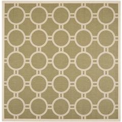 COURTYARD, GREEN / BEIGE, 7'-10" X 7'-10" Square, Area Rug, CY6924-244-8SQ
