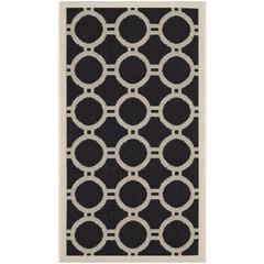 COURTYARD, BLACK / BEIGE, 2' X 3'-7", Area Rug, CY6924-266-2