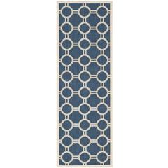 COURTYARD, NAVY / BEIGE, 2'-3" X 10', Area Rug, CY6924-268-210