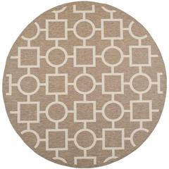 COURTYARD, BROWN / BONE, 7'-10" X 7'-10" Round, Area Rug, CY6925-242-8R