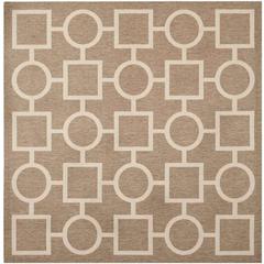 COURTYARD, BROWN / BONE, 7'-10" X 7'-10" Square, Area Rug, CY6925-242-8SQ