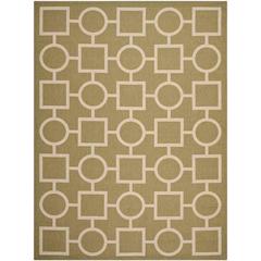 COURTYARD, GREEN / BEIGE, 8' X 11', Area Rug, CY6925-244-8