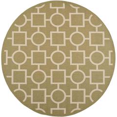 COURTYARD, GREEN / BEIGE, 7'-10" X 7'-10" Round, Area Rug, CY6925-244-8R