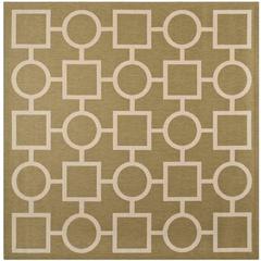 COURTYARD, GREEN / BEIGE, 7'-10" X 7'-10" Square, Area Rug, CY6925-244-8SQ