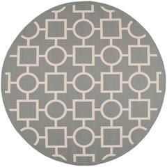 COURTYARD, ANTHRACITE / BEIGE, 7'-10" X 7'-10" Round, Area Rug, CY6925-246-8R