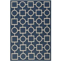 COURTYARD, NAVY / BEIGE, 5'-3" X 7'-7", Area Rug, CY6925-268-5