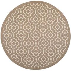 COURTYARD, BROWN / BONE, 7'-10" X 7'-10" Round, Area Rug, CY6926-242-8R