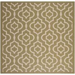 COURTYARD, GREEN / BEIGE, 7'-10" X 7'-10" Square, Area Rug, CY6926-244-8SQ