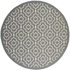 COURTYARD, ANTHRACITE / BEIGE, 5'-3" X 5'-3" Round, Area Rug, CY6926-246-5R