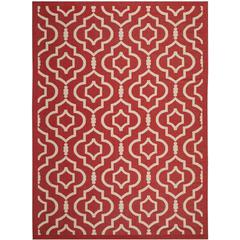 COURTYARD, RED / BONE, 8' X 11', Area Rug, CY6926-248-8