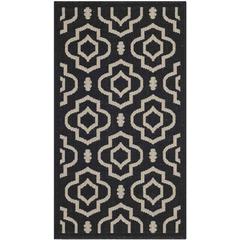 COURTYARD, BLACK / BEIGE, 2' X 3'-7", Area Rug, CY6926-266-2