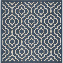 COURTYARD, NAVY / BEIGE, 6'-7" X 6'-7" Square, Area Rug, CY6926-268-7SQ
