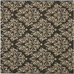 COURTYARD, BLACK / CREME, 6'-7" X 6'-7" Square, Area Rug, CY6930-26-7SQ